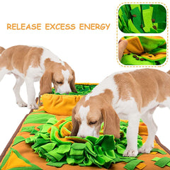 AWOOF snuffle mat grass blades close-up shows durable, pet-safe felt.
