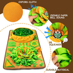 AWOOF snuffle mat non-slip bottom keeps mat steady during use.