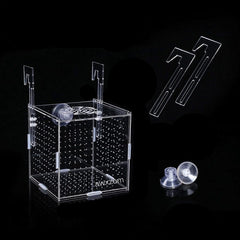 AWXZOM acrylic fish breeding box assembled for safe, clear observation.