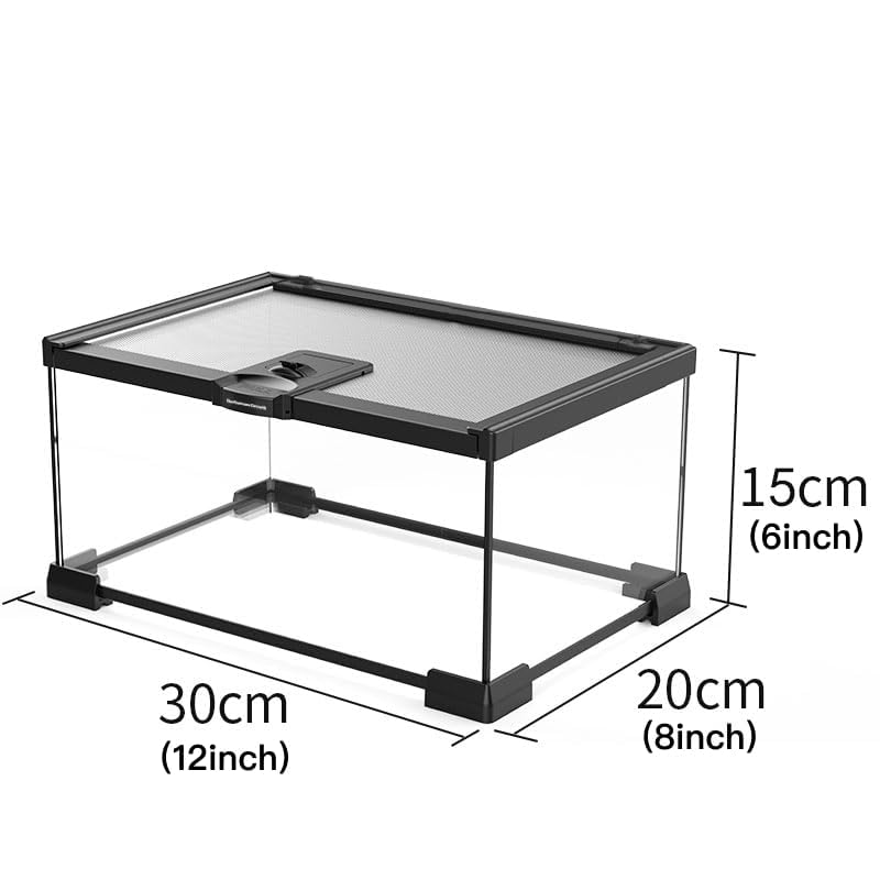 AWXZOM mini reptile glass terrarium anti-escape lock for secure housing