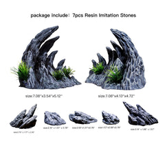 AWXZOM Soul Valley small resin stones enhance tank balance and depth