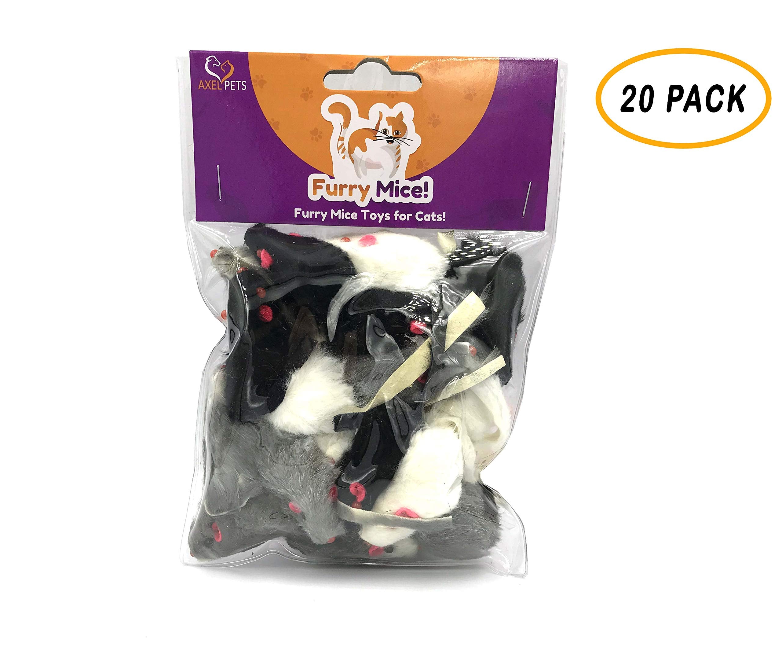 Pack of 20 mice supports independent or social play with AXEL PETS.