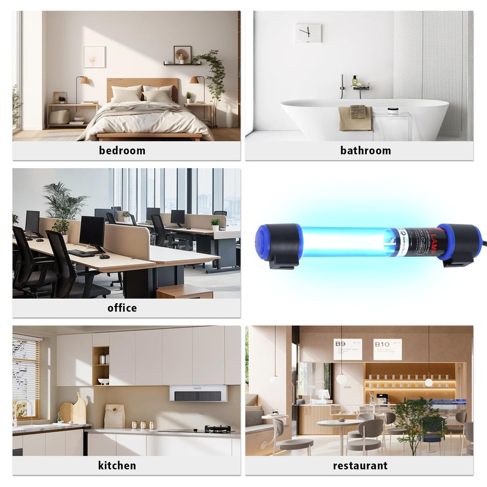 Ayamaxon UV-C lamp in a home interior context demonstrates versatility.