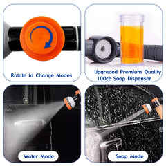 AYBBSHOW 6.6-foot hose offers extended reach for indoor or outdoor washing.