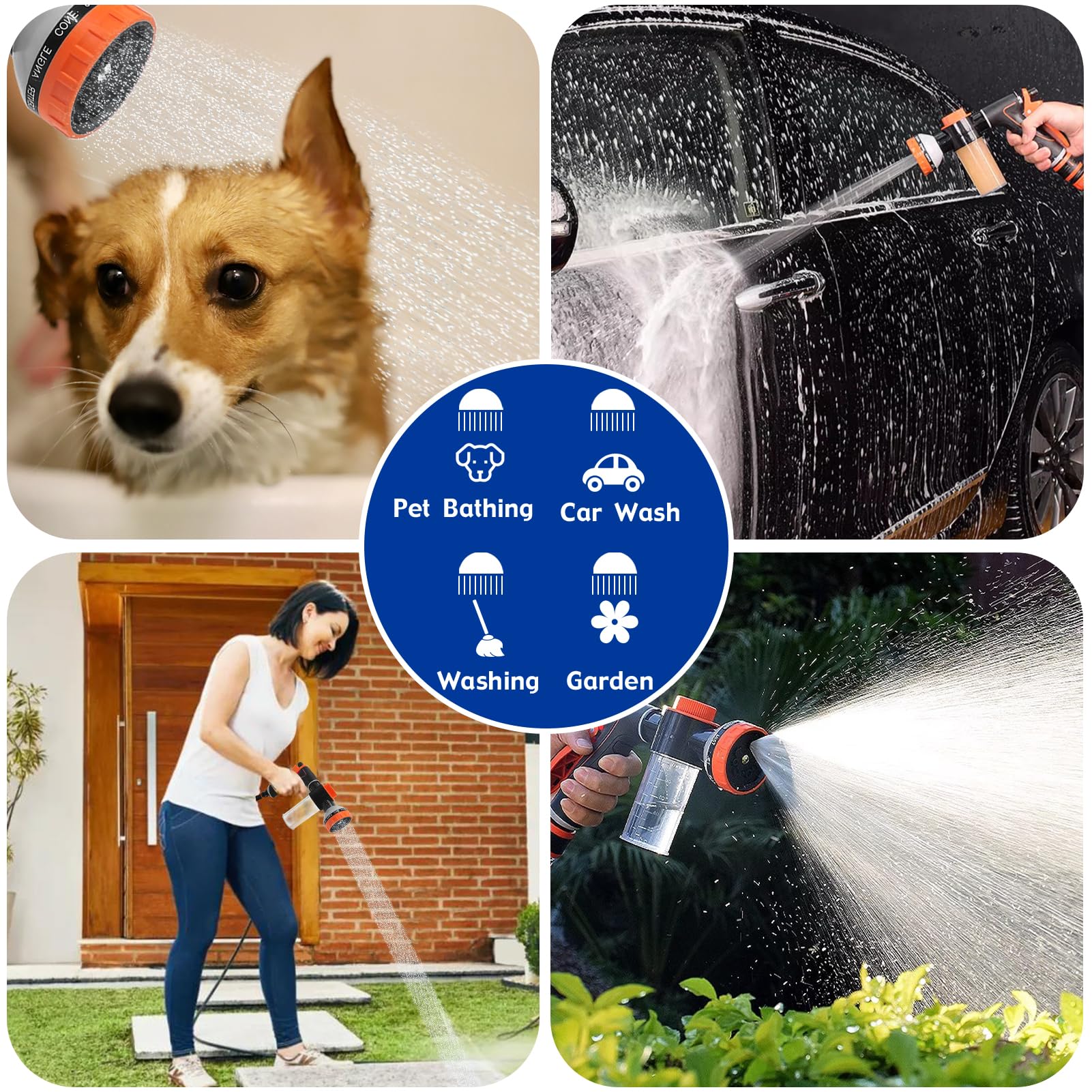 AYBBSHOW kit supports indoor and outdoor use for versatile pet washing.