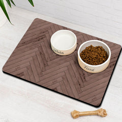 Ayiashiab dog food mat absorbent keeps feeding area dry.
