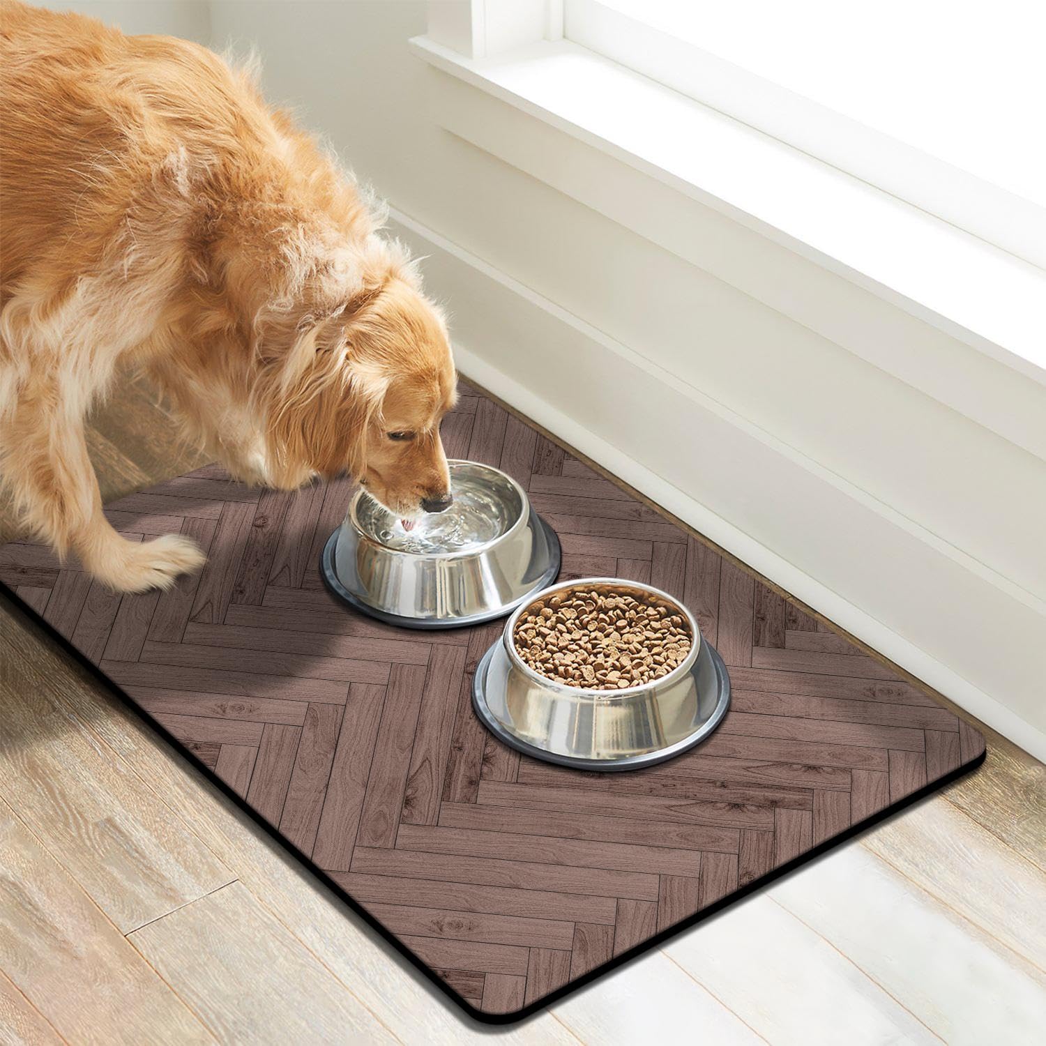 Ayiashiab pet mat for water dispensers prevents spills.