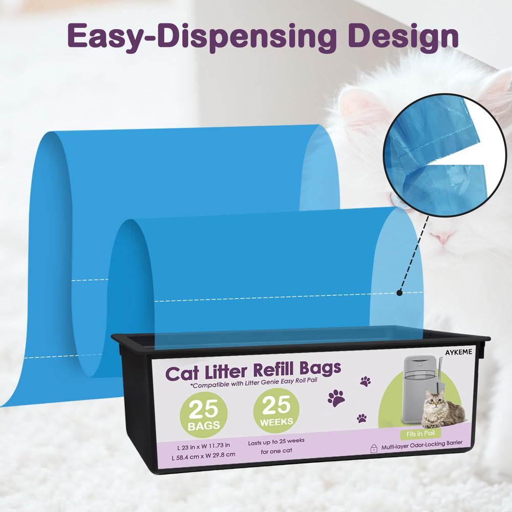 AYKEME tapered-bottom design aids easy removal when the bag is full.