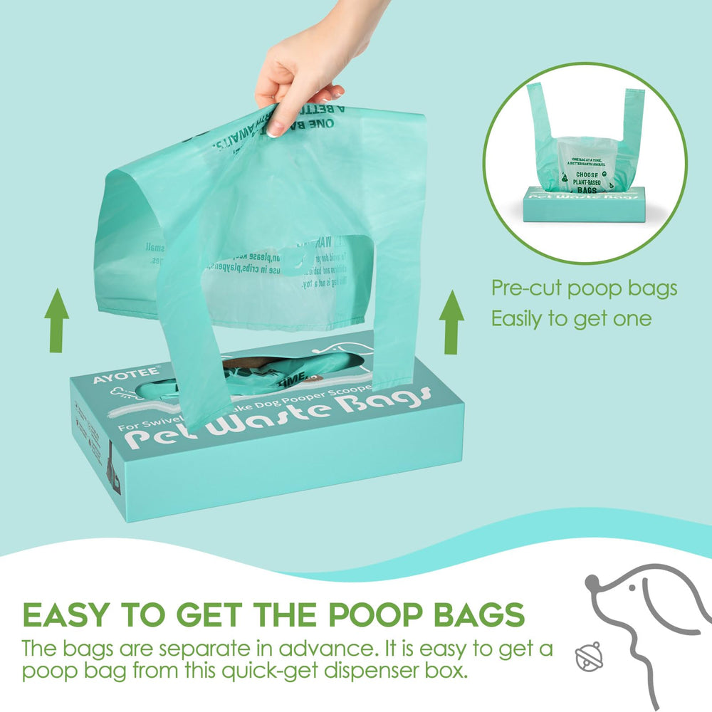 AYOTEE extended handles fit the scooper for clean, mess-free disposal.