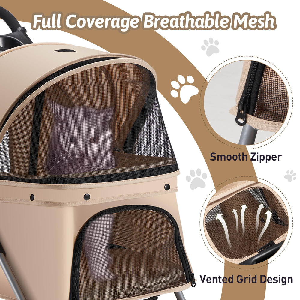 Azaeahom pet stroller removable cushion for added comfort.