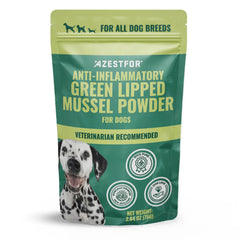 Azestfor Green Lipped Mussel powder label closeup showing natural joint support