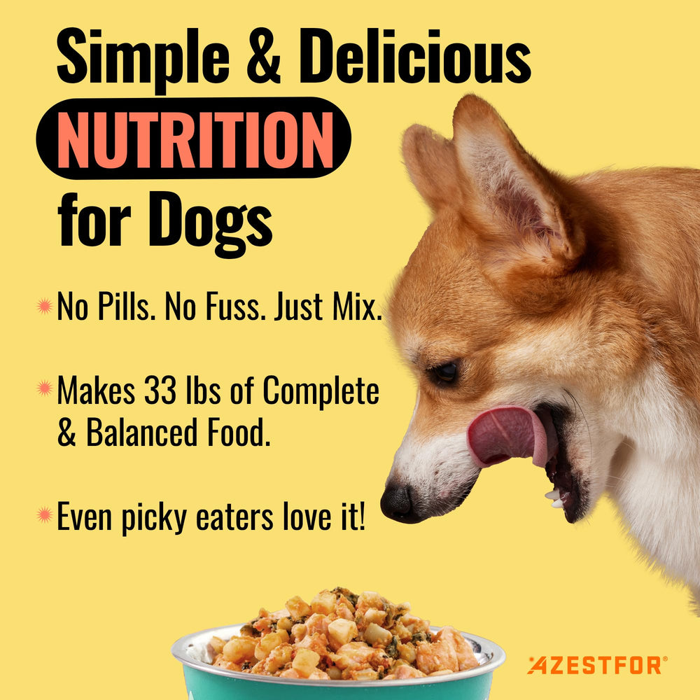 Azestfor powder-formula pouring image — convenient powder for quick meal customization.