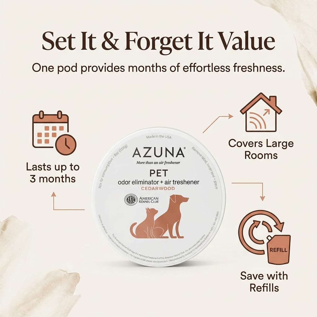 Azuna evaporative diffusion technology releasing odor-control particles