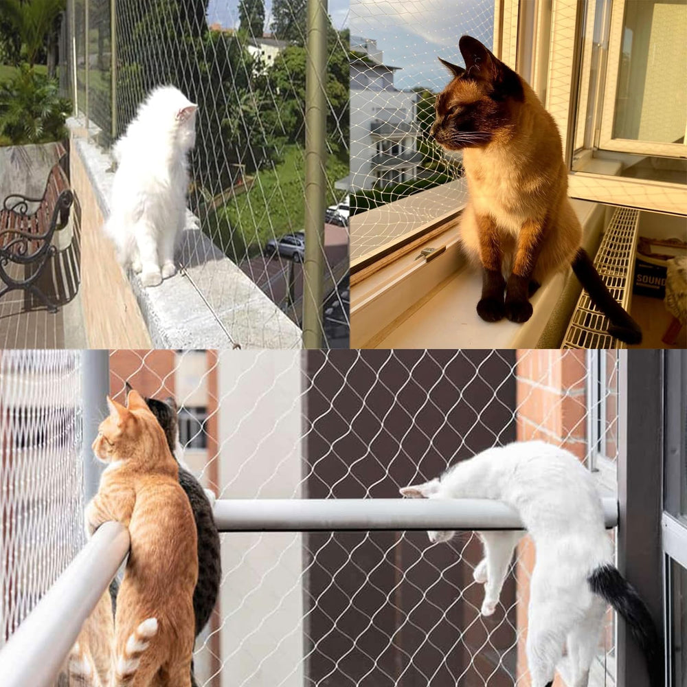 Azure Cantara balcony net protects orchard areas from birds while remaining humane.
