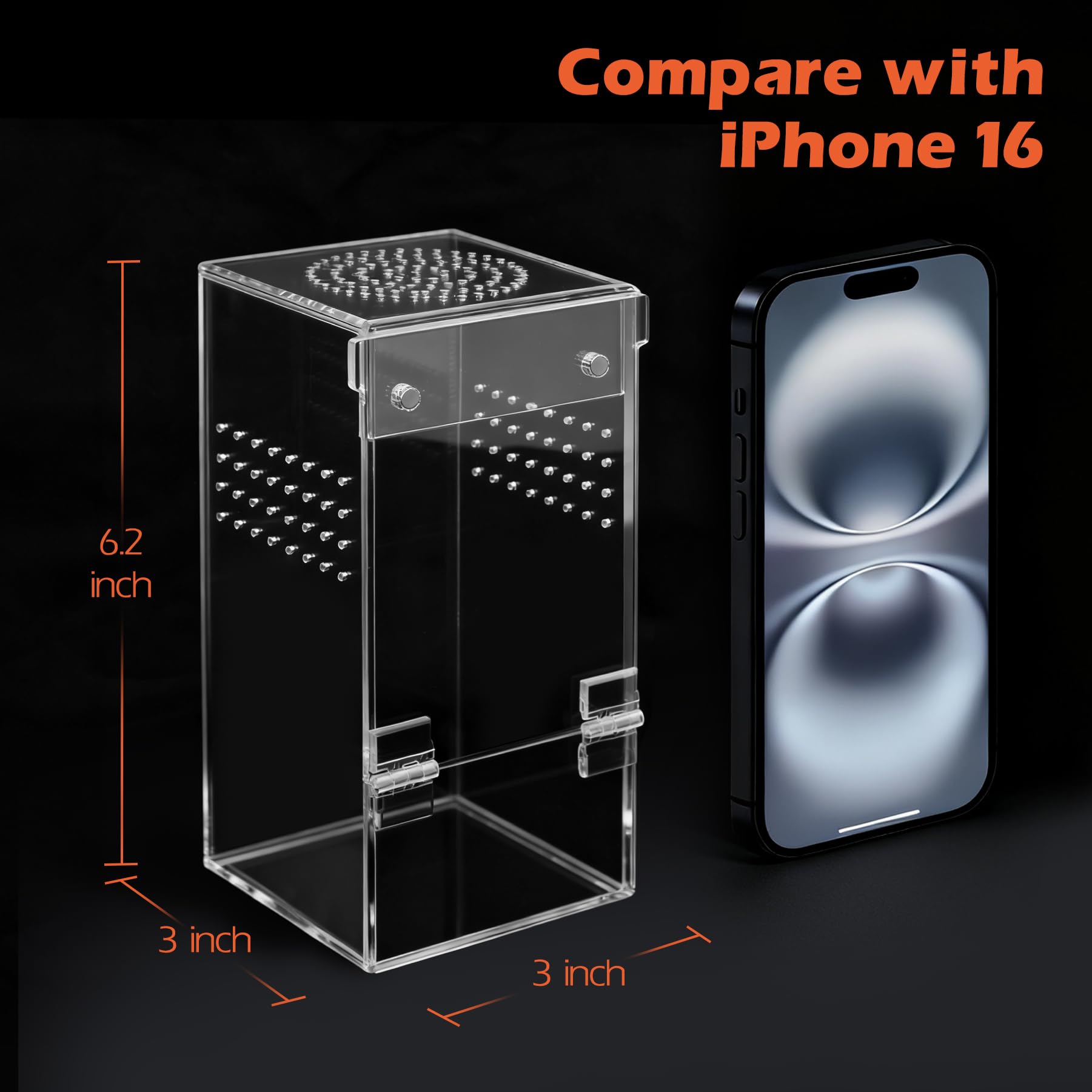 AZV clear acrylic habitat offers crystal-clear viewing and durability