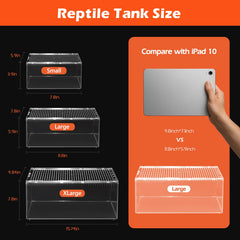 AZV polycarbonate terrarium stays clear and durable even over heat mats.