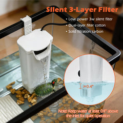 AZV turtle tank kit filter plates enhance water filtration.