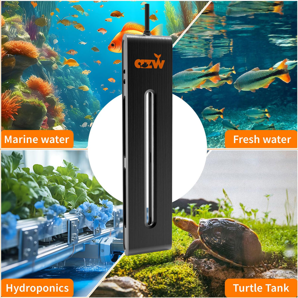 Energy-saving mode on AZW heater reduces power while maintaining temperature.
