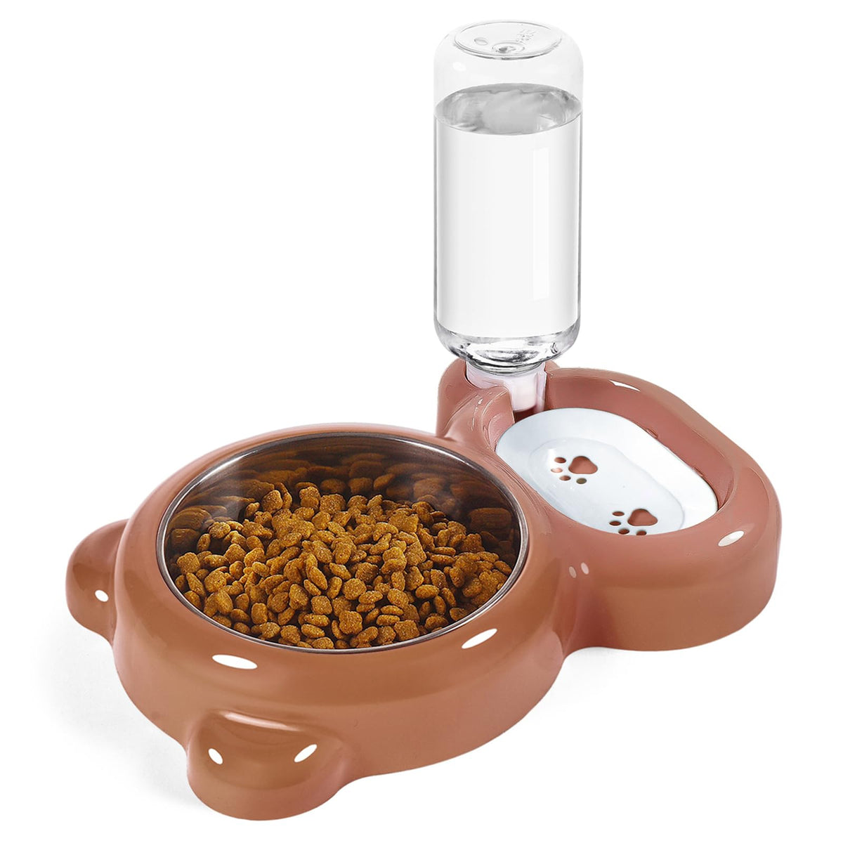Azwraith dog-cat bowl with water dispenser supports automatic hydration.