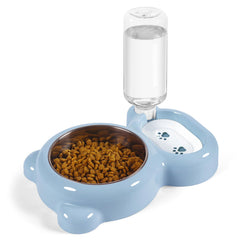 Azwraith water dispenser bowl set for cats and small dogs with automatic refill