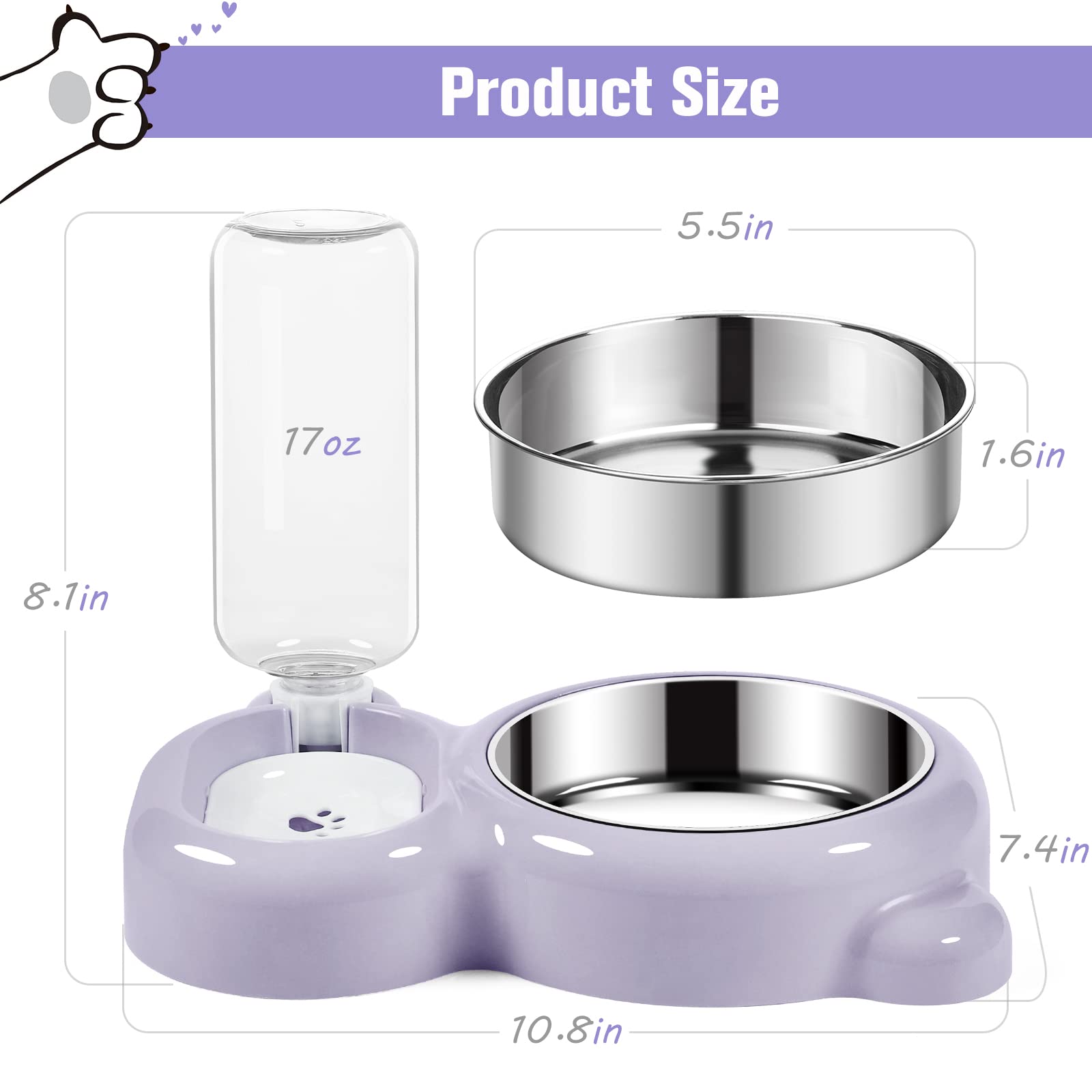 Azwraith water divider keeps fur dry and water clean.