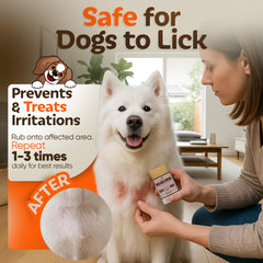 Baaww rash treatment cream shown as non-greasy dog skin care.