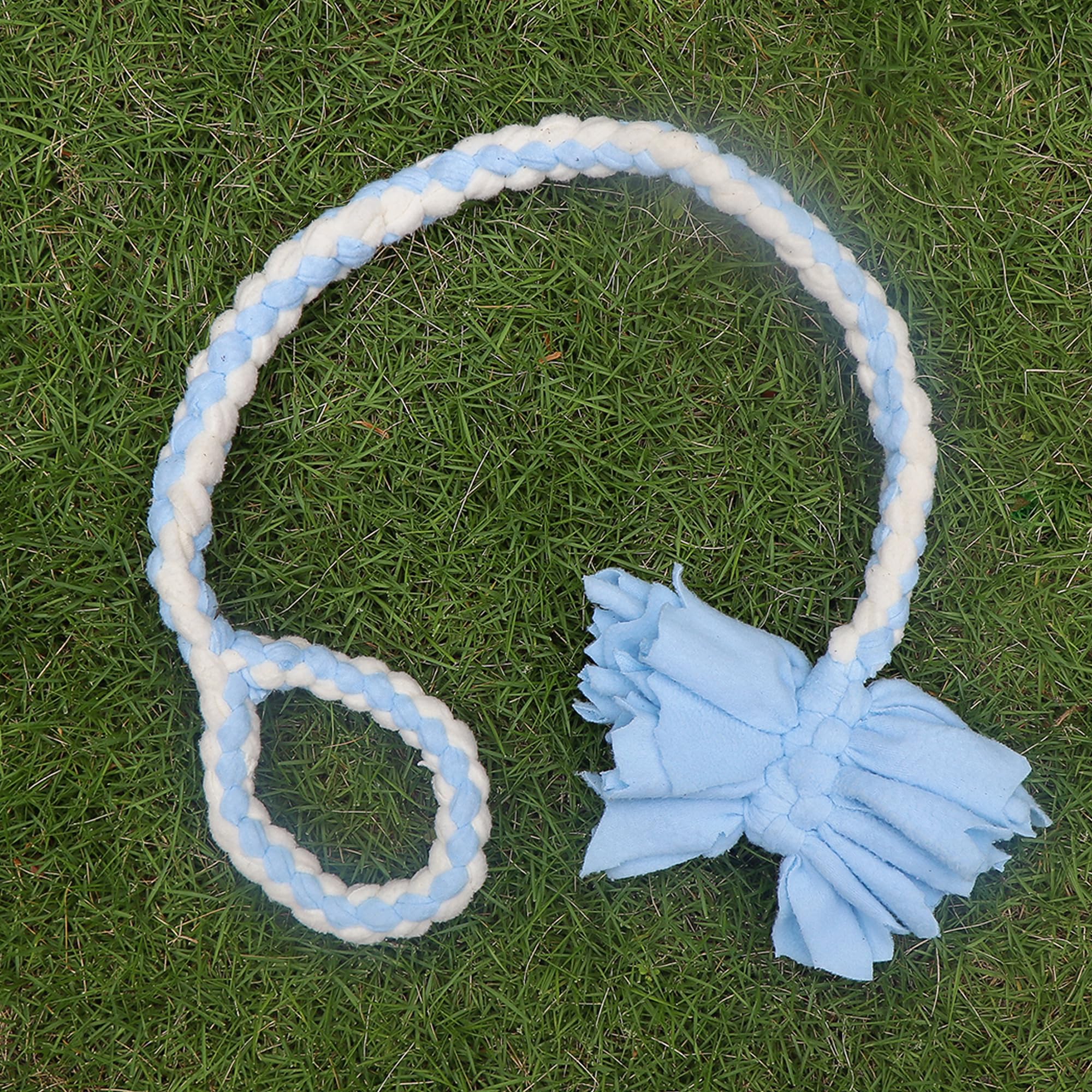 Baba&Nana durable tug toy with blue ball for vigorous play