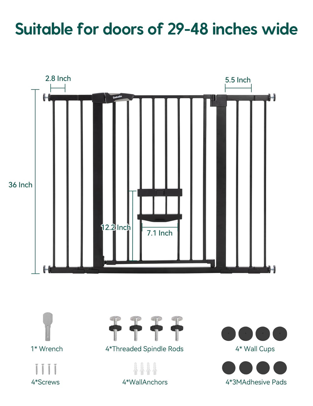 Babelio steel construction supports up to 210 pounds of daily use.