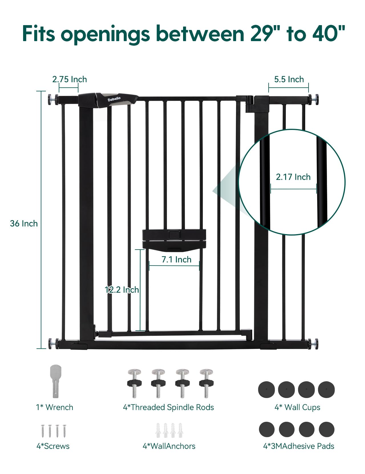 Extensions feature welded anti collision grooves to protect walls