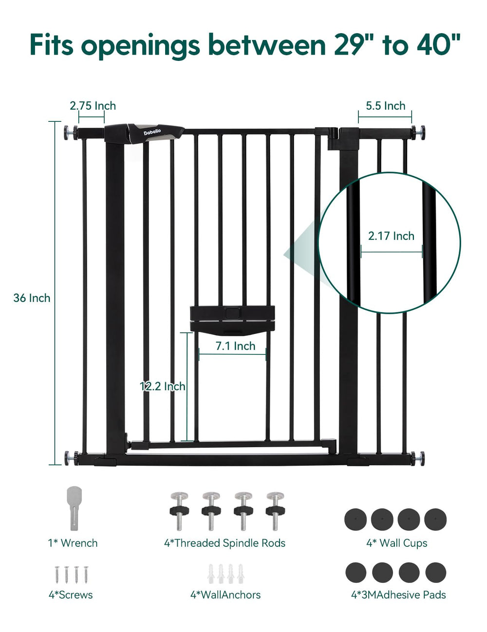 Extensions feature welded anti collision grooves to protect walls