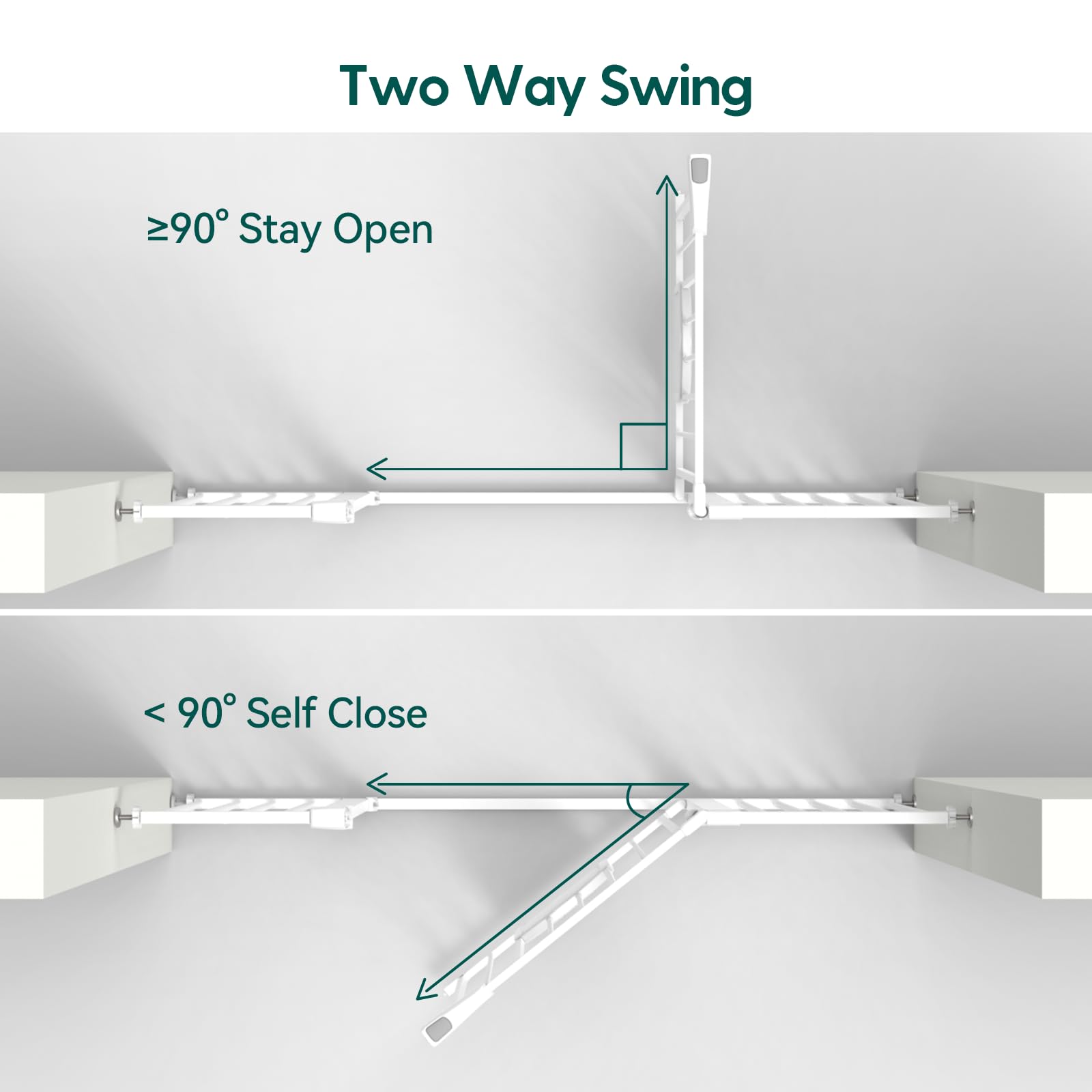 Babelio gate’s auto-close design provides hands-free closure at doorway transitions.