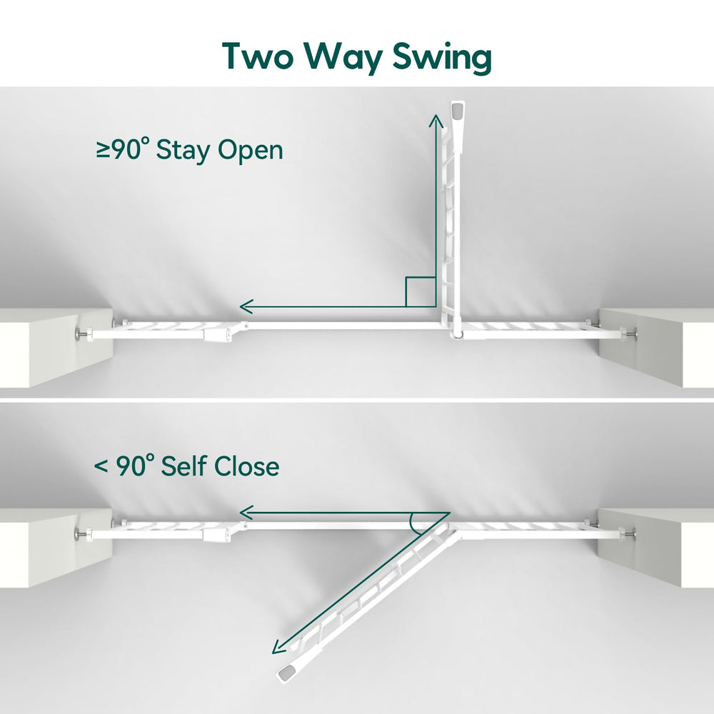 Babelio gate’s auto-close design provides hands-free closure at doorway transitions.
