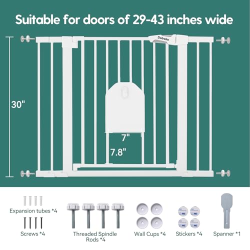 Babelio gate built from all-steel with double lock for durable use.