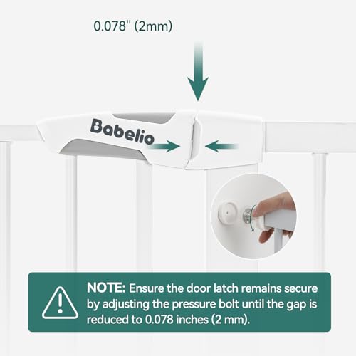 Babelio gate installation requires no wall holes, protecting surfaces during setup.