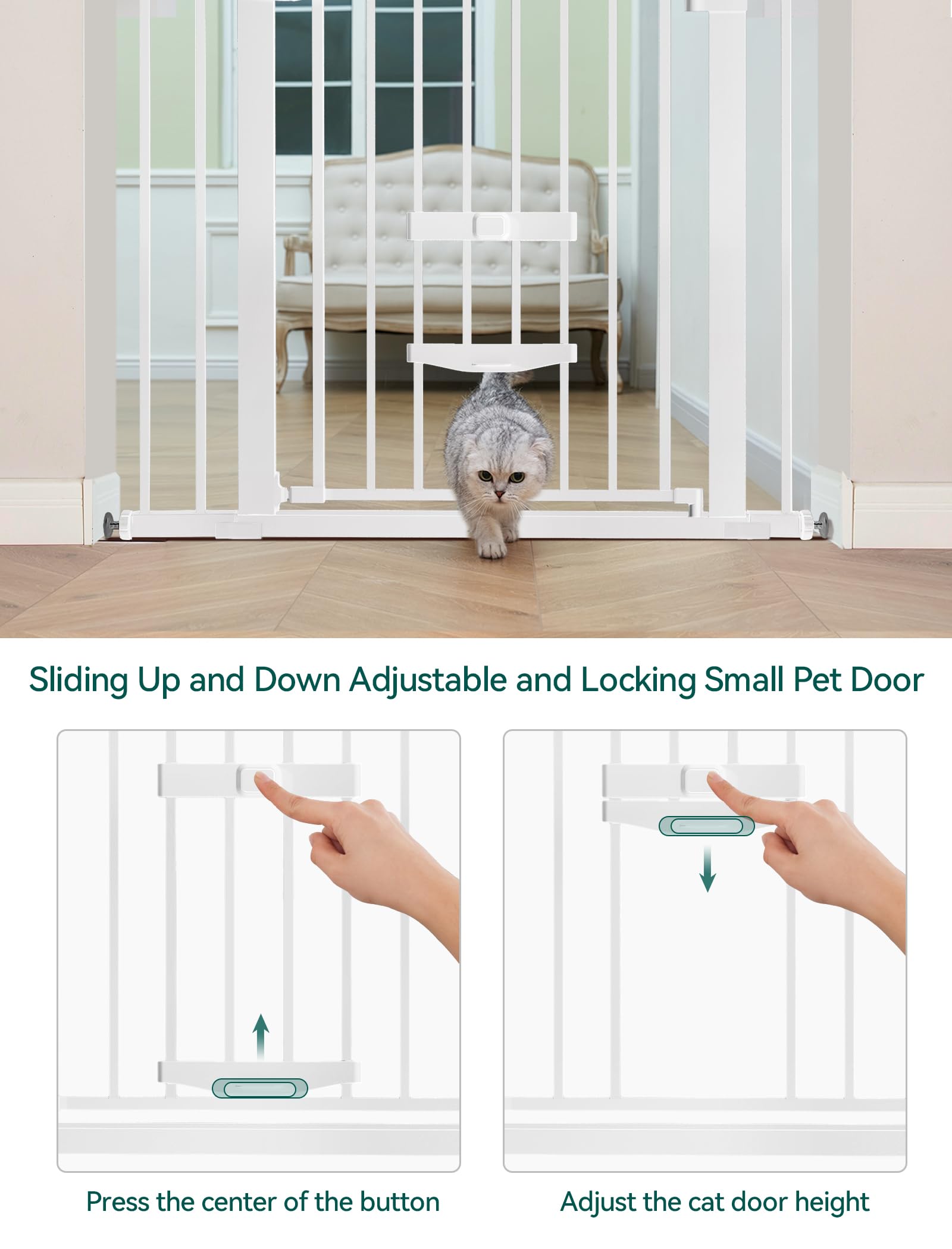 Babelio pressure-mount installation for quick, wall-sparing setup.