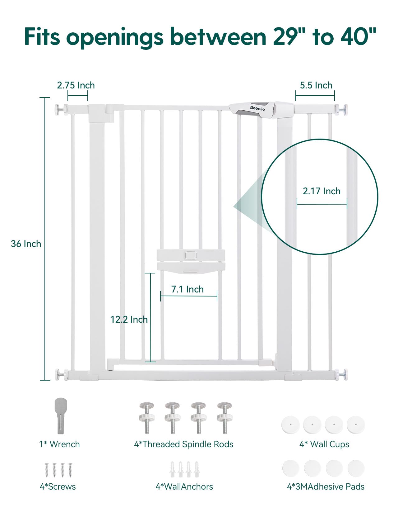 Babelio white finish offers clean, modern look for doorways and stairs