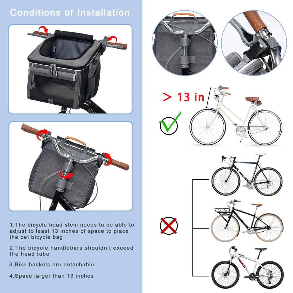 BABEYER dog bike basket bottom pad provides comfort and easy cleaning