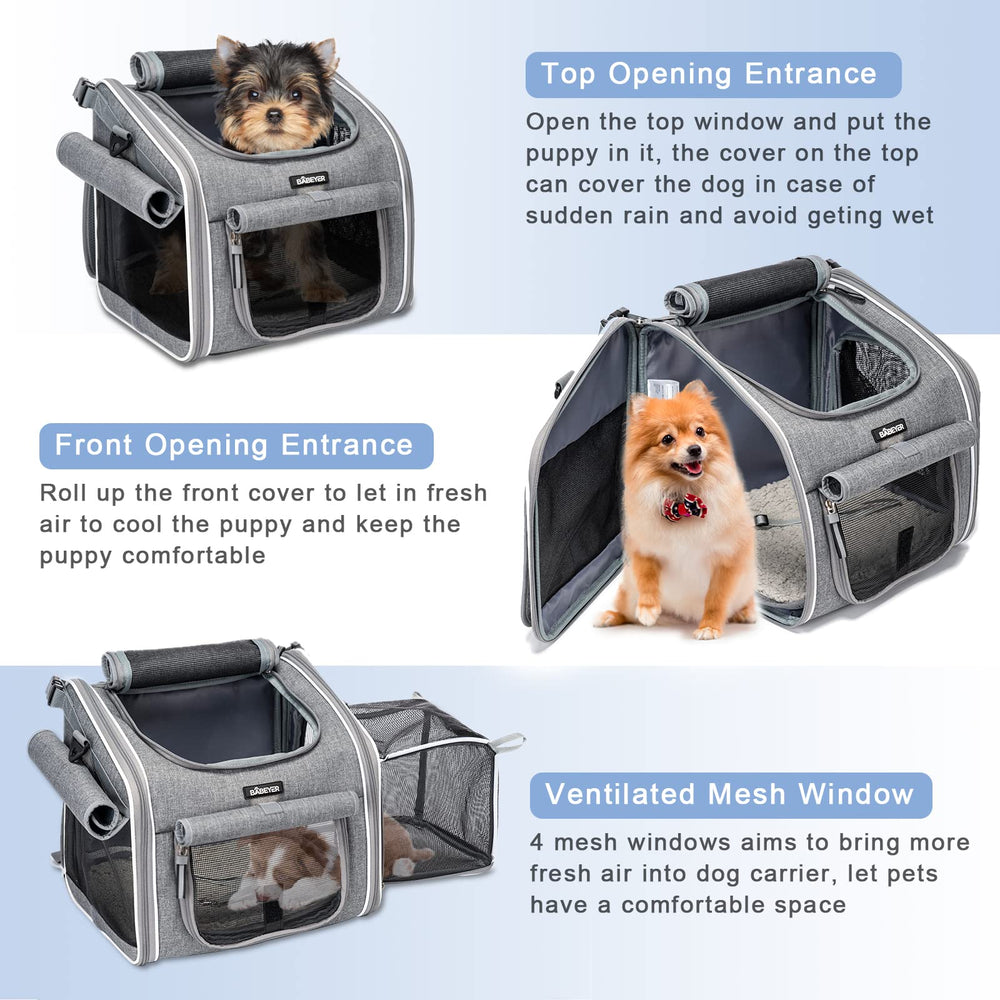 BABEYER dog bike basket inside safety tether helps keep pets secure