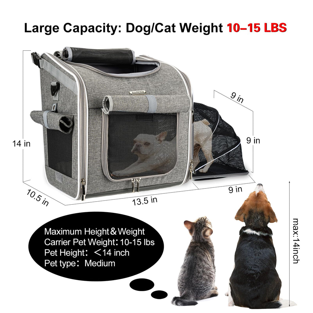 BABEYER Dog Bike Basket interior safety tether keeps your pet secure while riding.