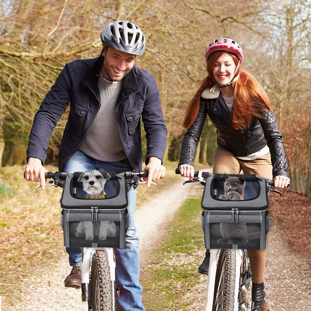 BABEYER dog bike basket rain-cover protects pets in sudden showers