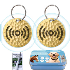 BabieDtOyG balance collar pendant on dog delivering year-long natural pest deterrence.