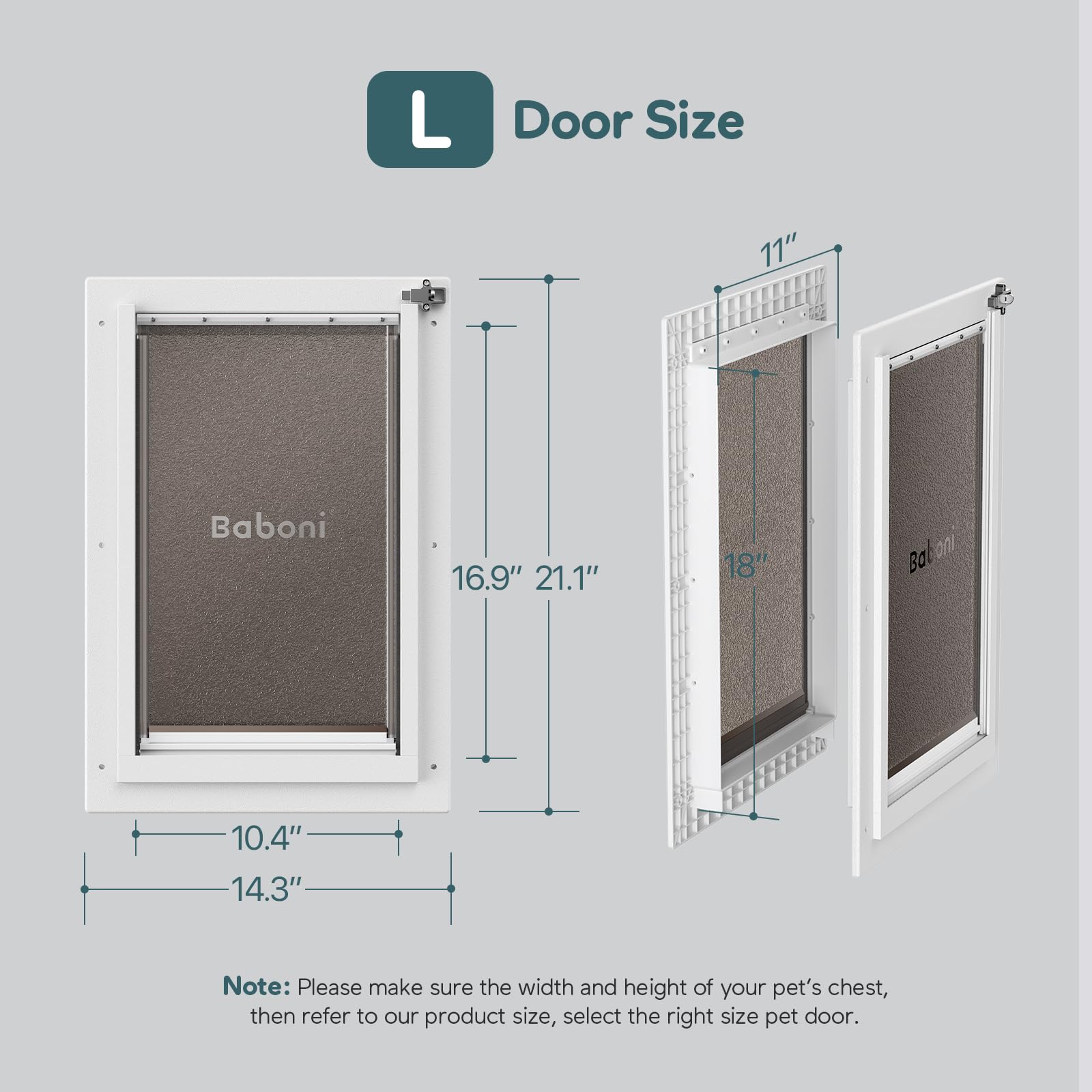 Cutout template included for easy installation in any door type.