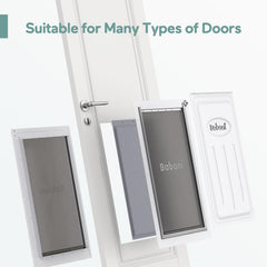 Baboni 3-Flaps pet door side profile with telescoping tunnel for door thickness variability