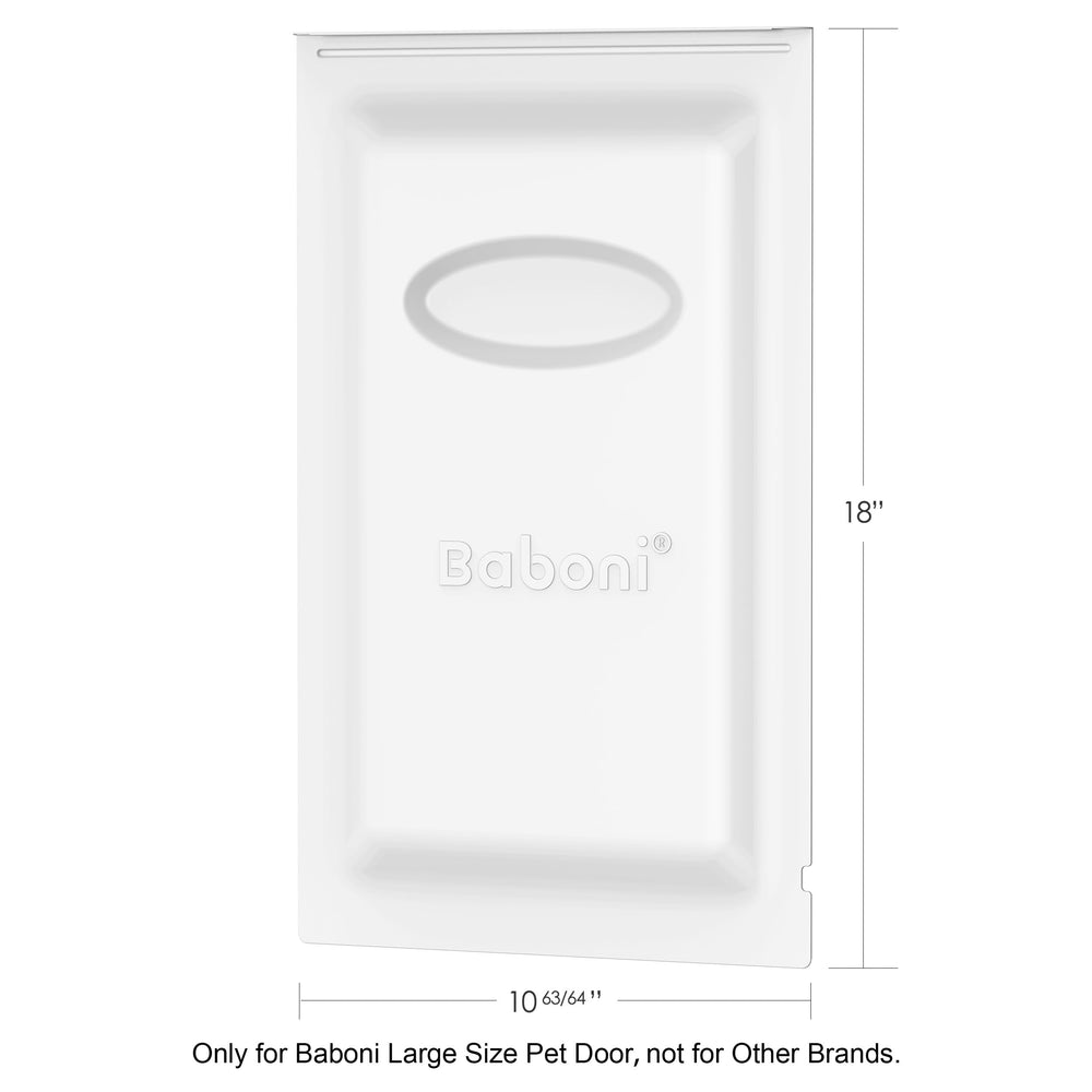 Closeup of Baboni metal closing panel showing rust-proof finish.