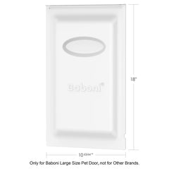 Closeup of Baboni metal closing panel showing rust-proof finish.