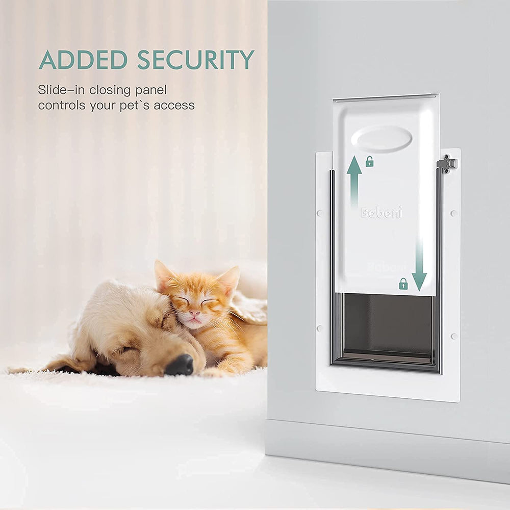 Baboni door for pets up to 40 lb supports independent pet routines