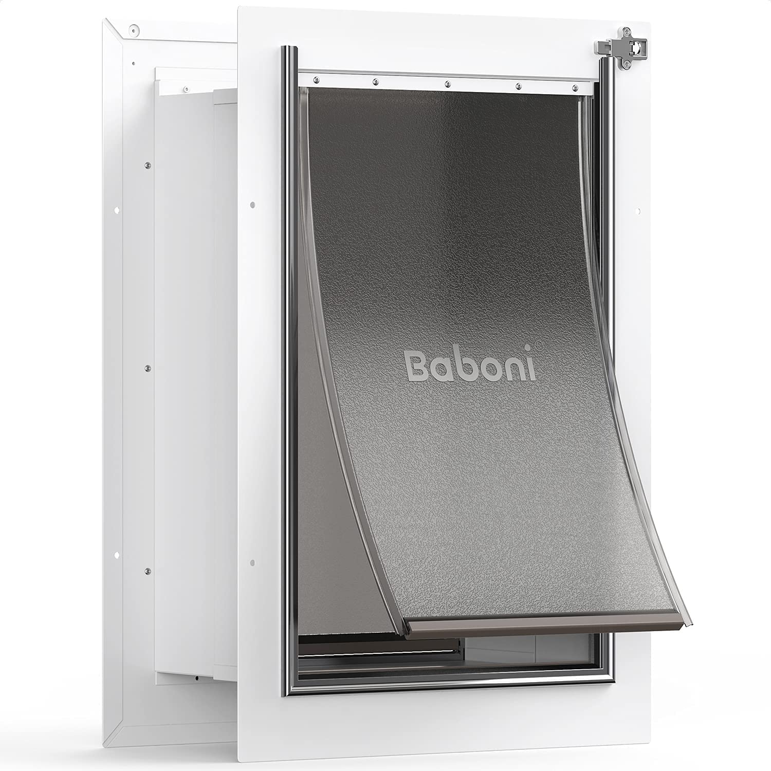 Baboni pet door wall steel frame demonstrating durable construction for reliable pet access.