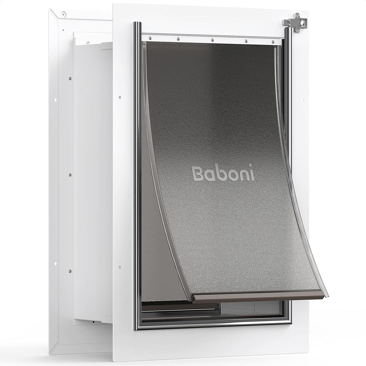 Baboni pet door wall steel frame demonstrating durable construction for reliable pet access.