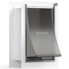 Baboni pet door wall steel frame demonstrating durable construction for reliable pet access.