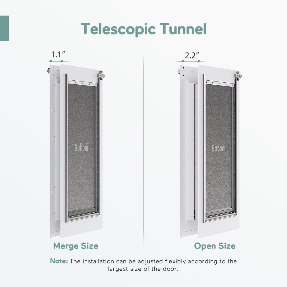 Baboni simple installation guide enables quick setup on interior or exterior doors.